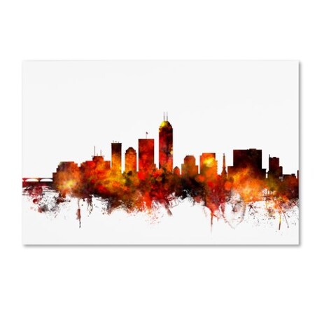 Michael Tompsett 'Indianapolis Indiana Skyline II' Canvas Art,16x24